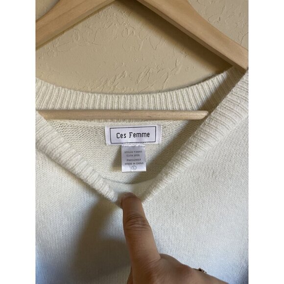 Ces Femme Size L Women's Pullover Rainbow Striped Ultrasoft Sweater Relaxed Fit - Picture 4 of 5